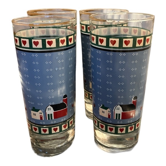 Vintage Red Barn Silo Tumblers Set of 4 - Picture 5 of 6